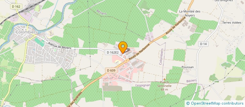 localisation de l'entreprise LE CLOS DE LA PALMERAIE à COLOMBIERS