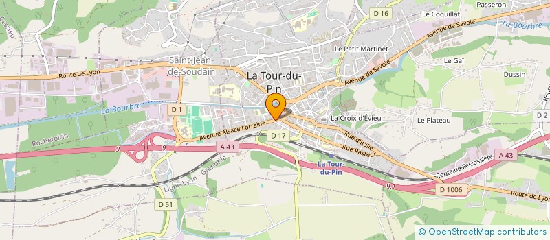 localisation de l'entreprise LE CLOS DE LA SINIERE  LA TOUR-DU-PIN