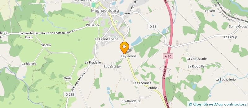 localisation de l'entreprise LE CLOS DE LEYSSENNE  MAGNAC-BOURG