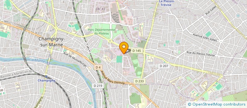 localisation de l'entreprise LE CLOS DE NOTTING HILL  CHAMPIGNY-SUR-MARNE