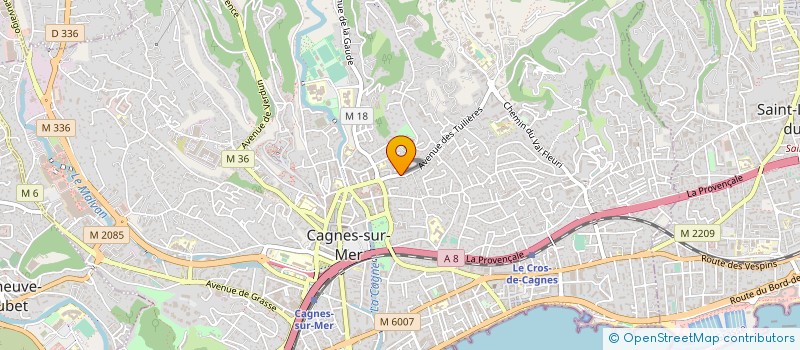 localisation de l'entreprise LE CLOS DE TAMEYE à CAGNES-SUR-MER
