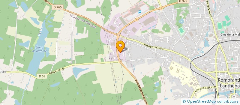 localisation de l'entreprise LE CLOS DES BONHOMMES 2  PRUNIERS-EN-SOLOGNE