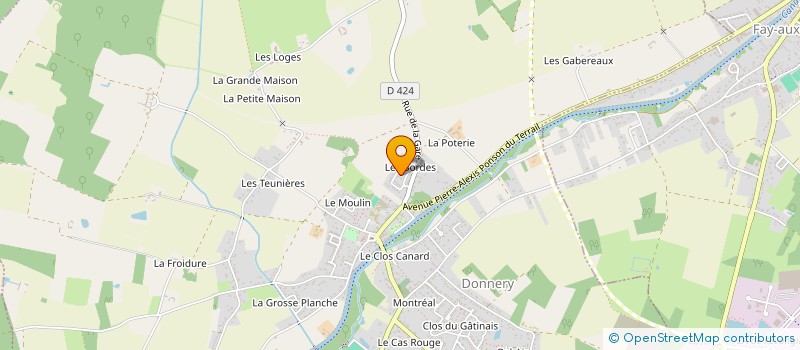 localisation de l'entreprise LE CLOS DES BORDES à DONNERY