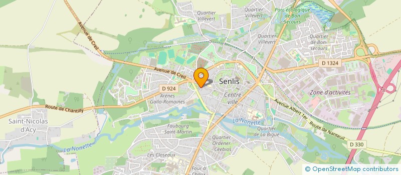 localisation de l'entreprise LE CLOS DES BOUVIERS  SENLIS