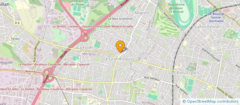 localisation de l'entreprise LE CLOS DES CHENES  EYSINES