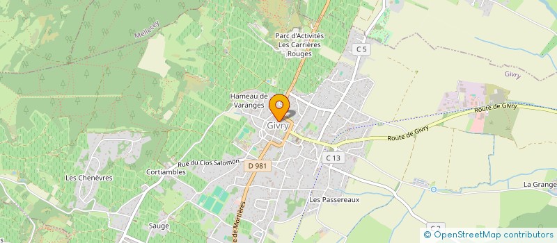 localisation de l'entreprise LE CLOS DES FLAVEURS à GIVRY