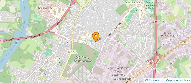 localisation de l'entreprise LE CLOS DES HERISSONS  CARQUEFOU