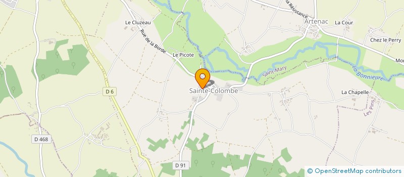 localisation de l'entreprise LE CLOS DES LAURIERS à VAL-DE-BONNIEURE