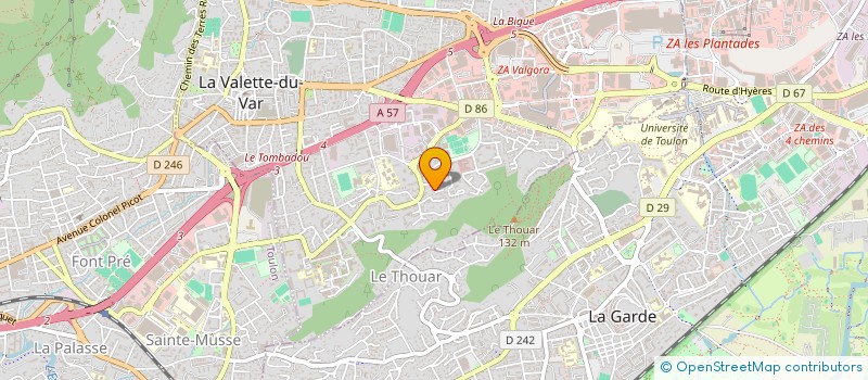 localisation de l'entreprise LE CLOS DES OLIVIERS à LA VALETTE-DU-VAR