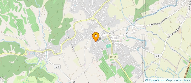 localisation de l'entreprise LE CLOS DES OLIVIERS  PIERREVERT