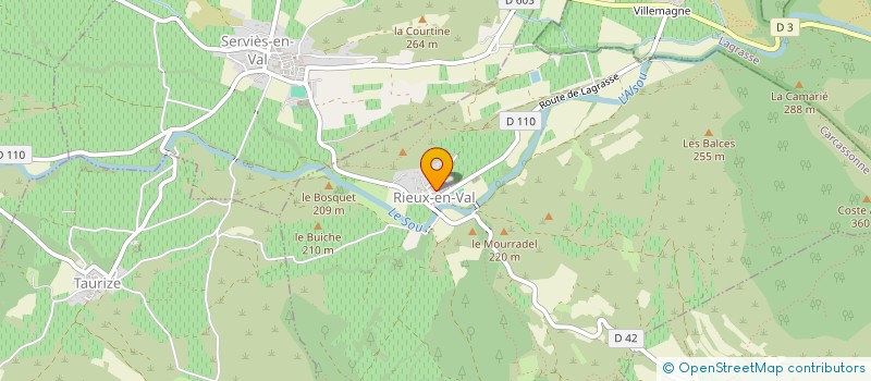 localisation de l'entreprise LE CLOS DES OLIVIERS  RIEUX-EN-VAL