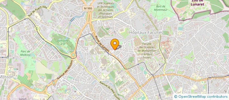 localisation de l'entreprise LE CLOS DES PALOMBES à MONTPELLIER