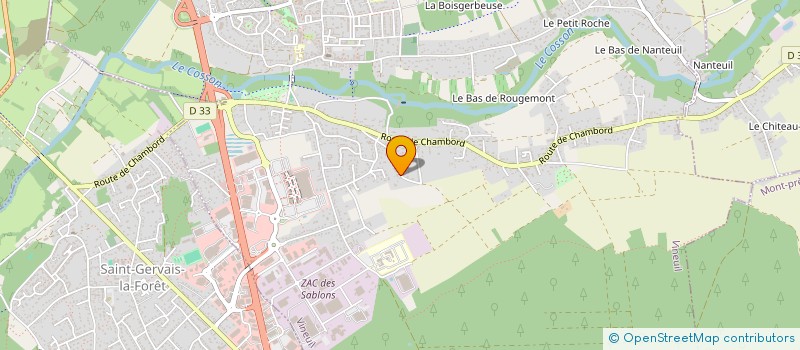 localisation de l'entreprise LE CLOS DES PEZIERS à VINEUIL