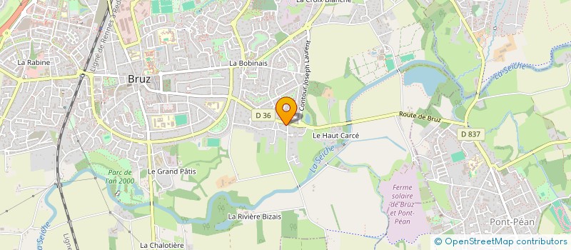 localisation de l'entreprise LE CLOS DES POIRIERS  BRUZ