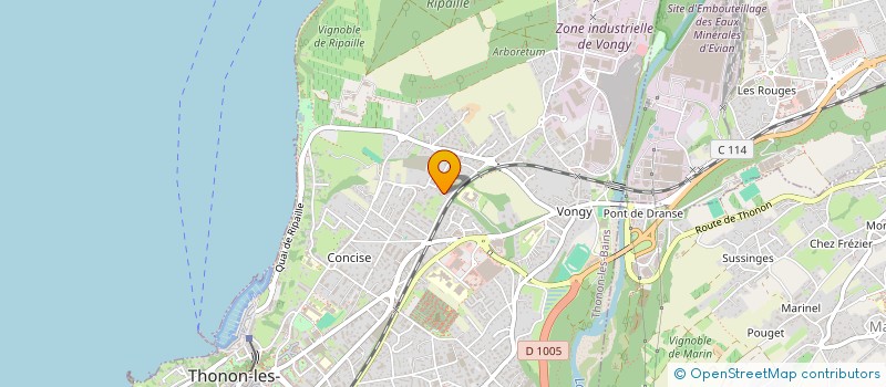 localisation de l'entreprise LE CLOS DES TISSOTTES à THONON-LES-BAINS