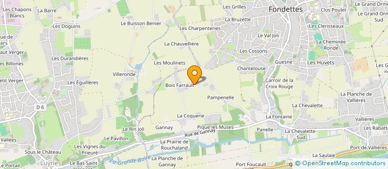 localisation de l'entreprise LE CLOS DES TROIS T à FONDETTES