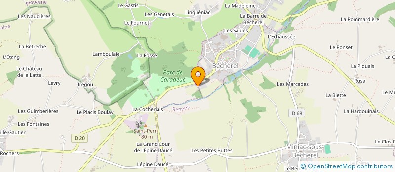 localisation de l'entreprise LE CLOS DOUAT  BECHEREL