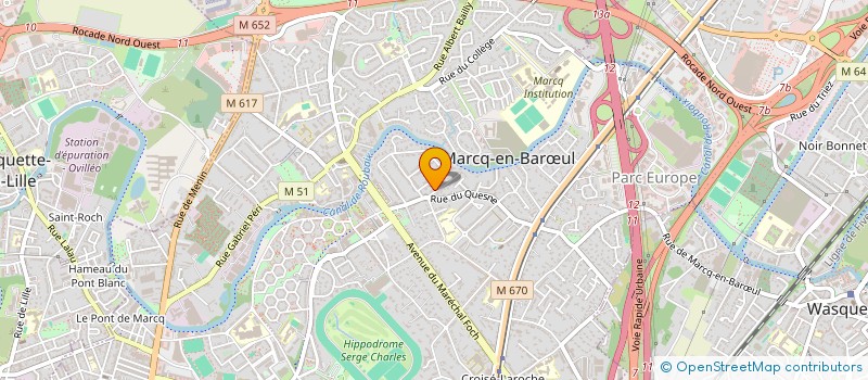 localisation de l'entreprise LE CLOS DU 6 à MARCQ-EN-BARŒUL