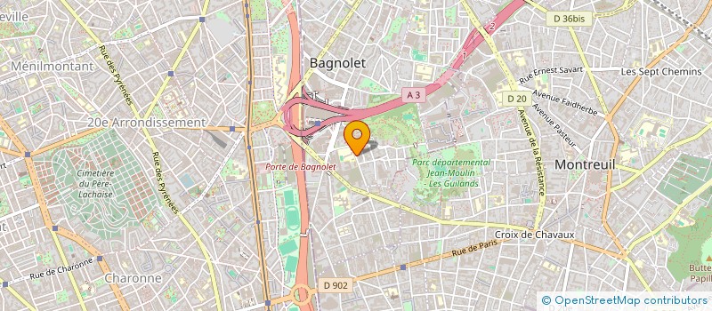 localisation de l'entreprise LE CLOS DU PARC à BAGNOLET