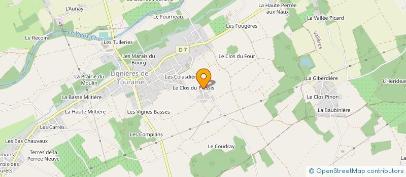 localisation de l'entreprise LE CLOS DU PLESSIS à LIGNIERES-DE-TOURAINE