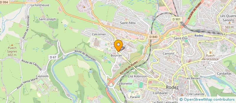 localisation de l'entreprise LE CLOS DU PUECH à RODEZ