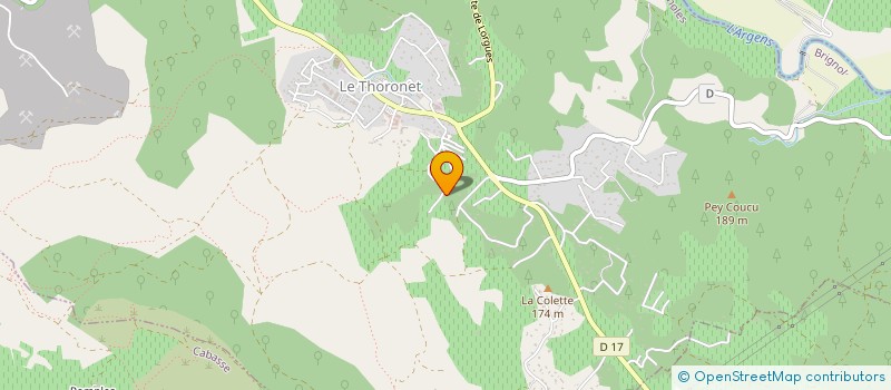 localisation de l'entreprise LE CLOS DU RIGOULIER à LE THORONET