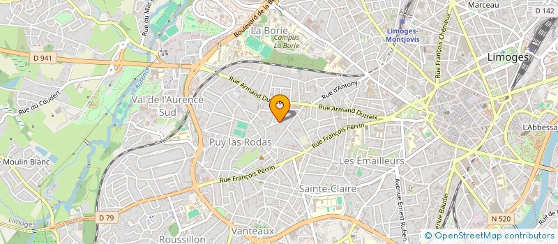 localisation de l'entreprise LE CLOS DU SAUZET à LIMOGES