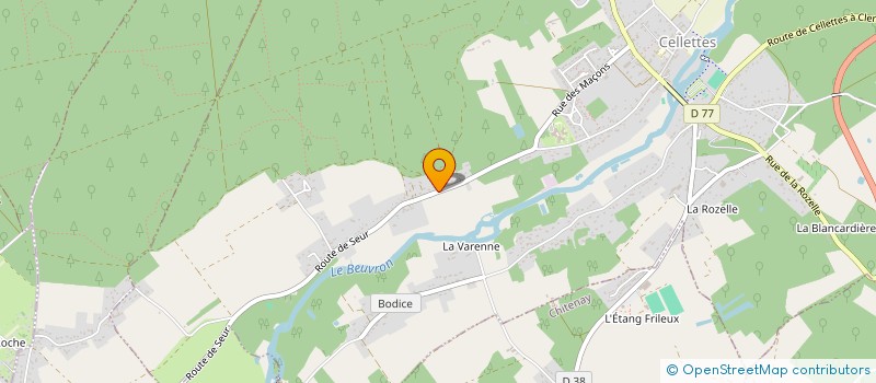 localisation de l'entreprise LE CLOS DU TUE BOEUF  LES MONTILS