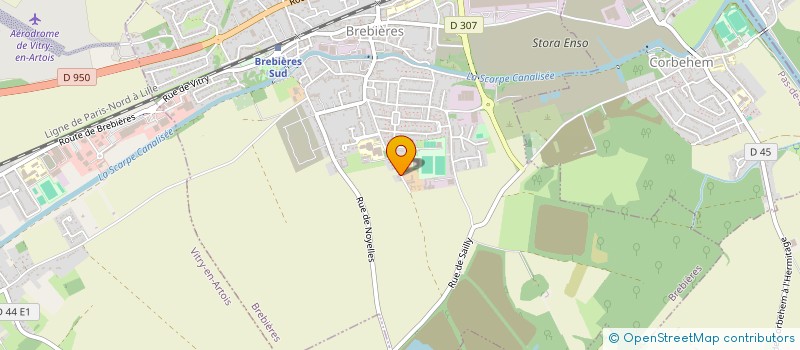 localisation de l'entreprise LE CLOS DU VERGER  BREBIERES