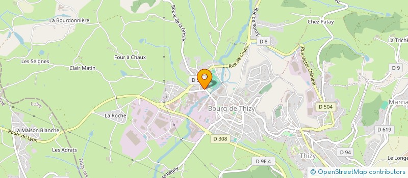 localisation de l'entreprise LE CLOS FLEURI  THIZY-LES-BOURGS