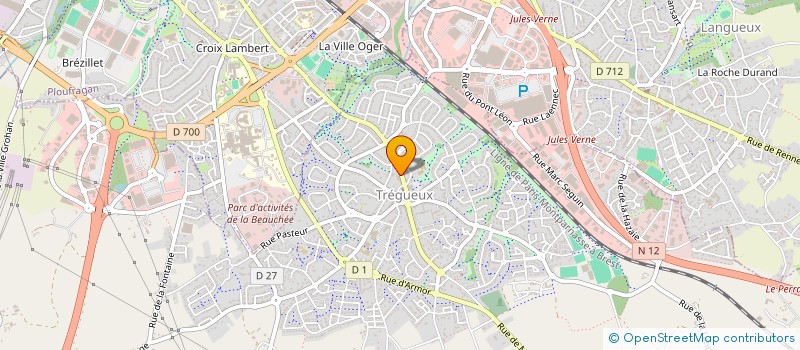 localisation de l'entreprise LE CLOS GOURMAND  TREGUEUX