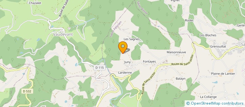 localisation de l'entreprise LE CLOS JUNY à SAINT-FELICIEN