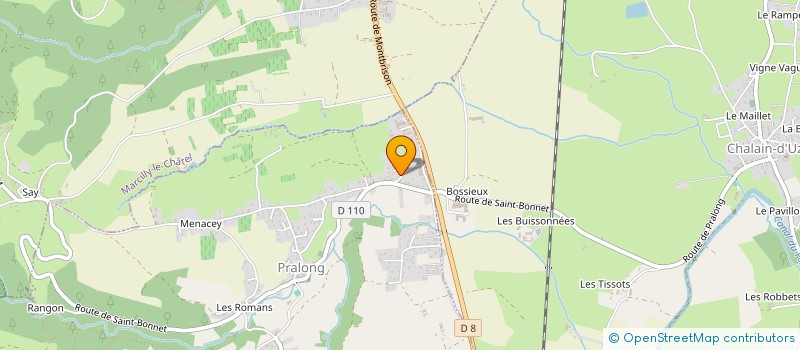 localisation de l'entreprise LE CLOS LAGARDE  PRALONG