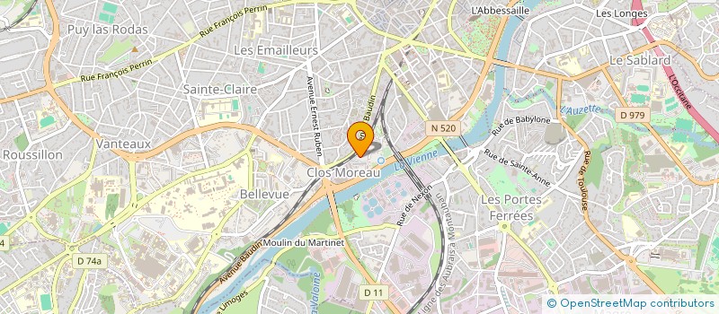 localisation de l'entreprise LE CLOS MOREAU à LIMOGES