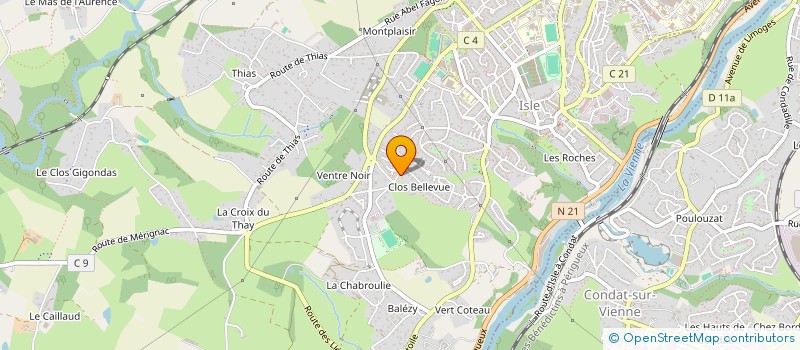 localisation de l'entreprise LE CLOS PBK  ISLE