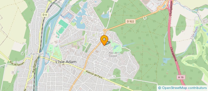 localisation de l'entreprise LE CLOS SAINT ANGE  L'ISLE-ADAM