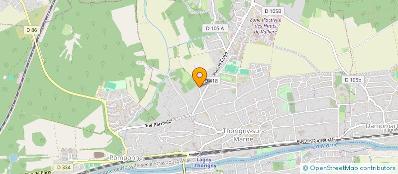 localisation de l'entreprise LE CLOS SAINT VINCENT  THORIGNY-SUR-MARNE