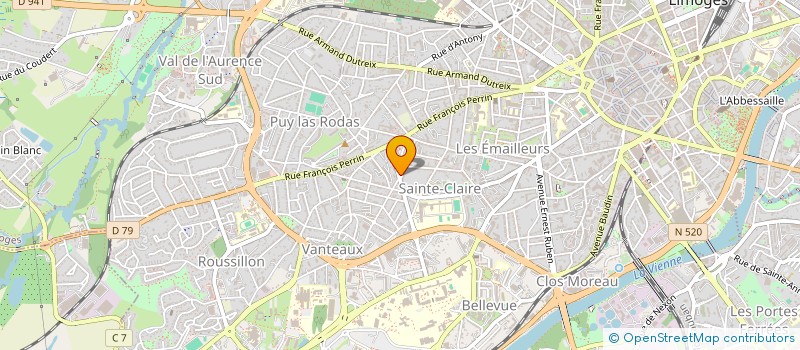 localisation de l'entreprise LE CLOS VALRO à LIMOGES