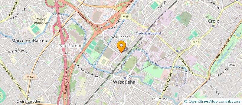 localisation de l'entreprise LE CLOS WAKAL  WASQUEHAL
