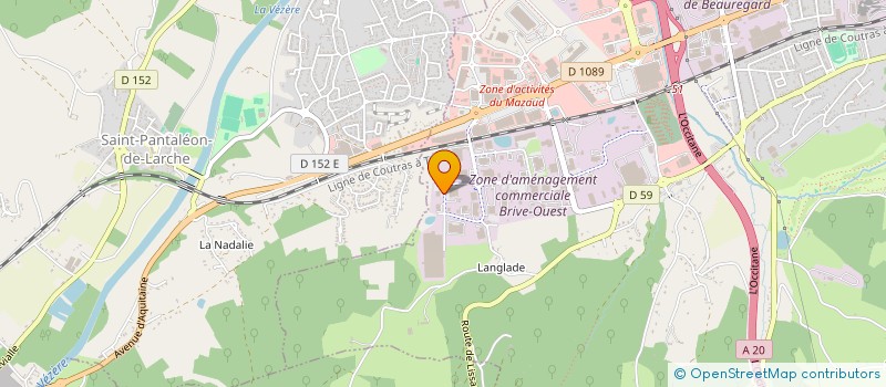 localisation de l'entreprise LE CLUB  BRIVE-LA-GAILLARDE