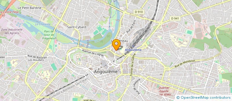 localisation de l'entreprise LE CLUB 80 à ANGOULEME