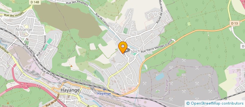 localisation de l'entreprise LE CLUB ALOYAU  HAYANGE