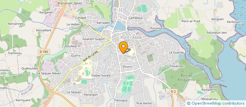 localisation de l'entreprise LE CLUB BREIZH UROLOGIE  PONT-L'ABBE