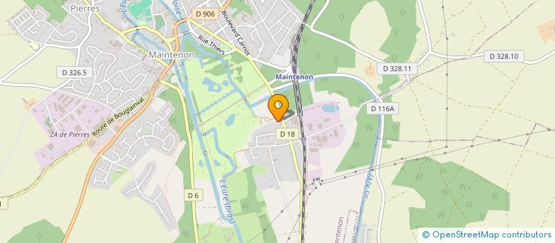 localisation de l'entreprise LE CLUB DE GOLF DE MAINTENON EN FRANCE à MAINTENON