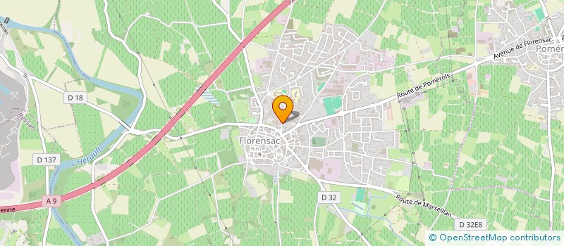 localisation de l'entreprise LE CLUB DE L'AGE D'OR  FLORENSAC