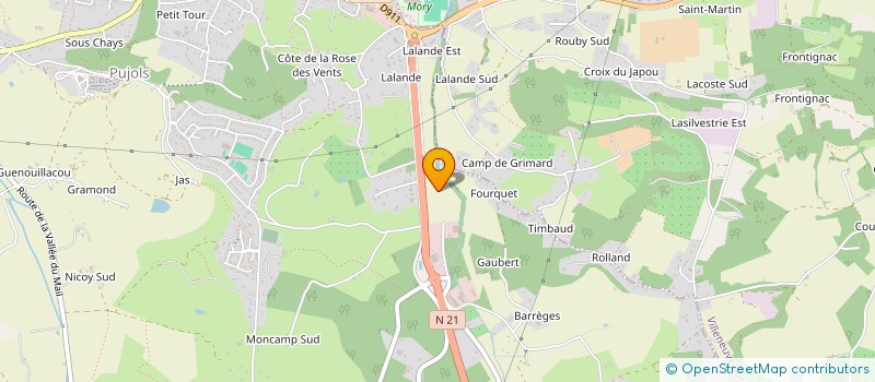 localisation de l'entreprise LE CLUB DE LA FORME  PUJOLS