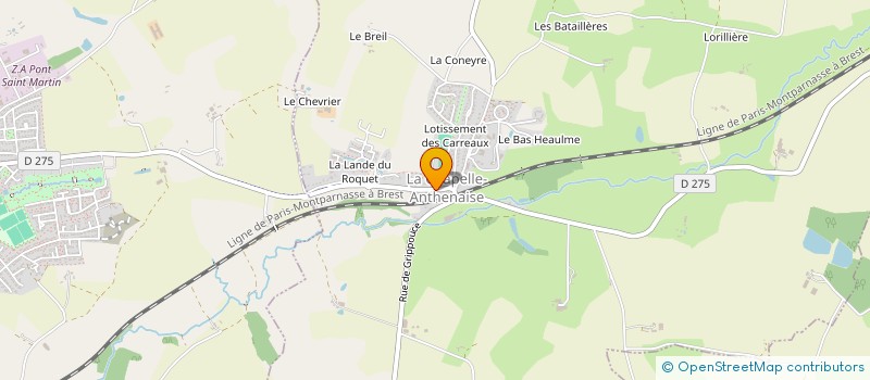 localisation de l'entreprise LE CLUB DE LA GAITE  LA CHAPELLE-ANTHENAISE