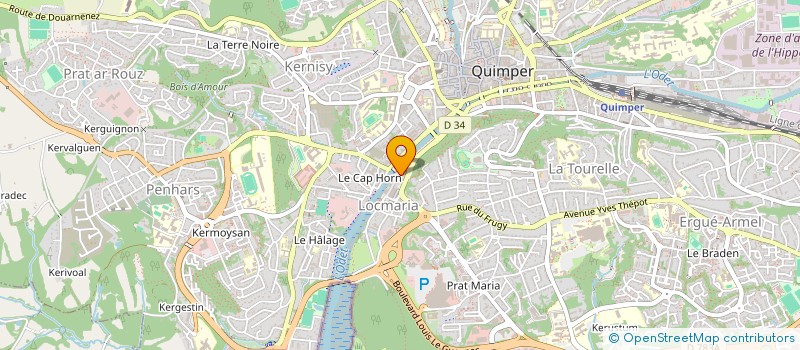 localisation de l'entreprise LE CLUB DE LA GRANDE MAISON à QUIMPER