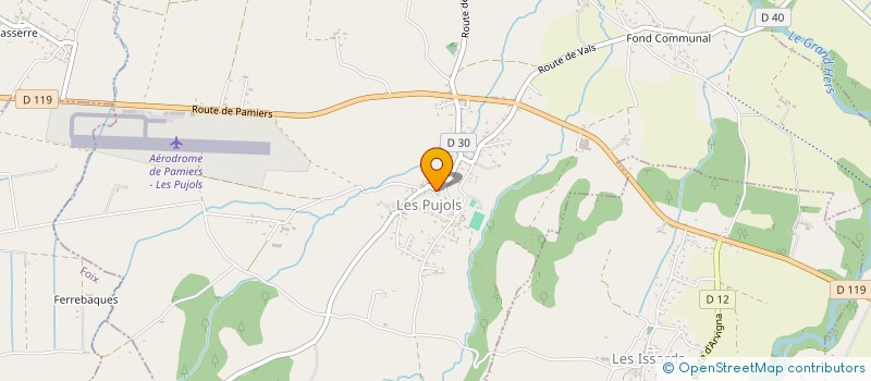 localisation de l'entreprise LE CLUB DE LA VALLEE DE L'HERS à LES PUJOLS