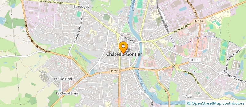 localisation de l'entreprise LE CLUB DES AMIS DE L'ART à CHATEAU-GONTIER-SUR-MAYENNE
